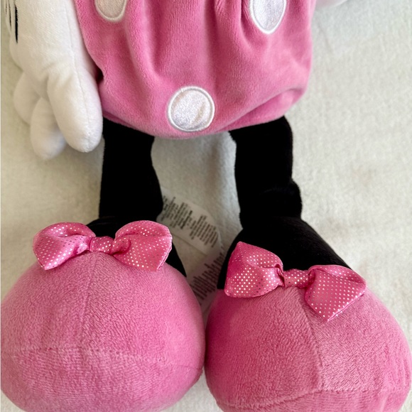 Disney Minnie Mouse Plush 27” Stuffed Animal Pink Polka Dot Bow and Dress - Picture 13 of 16